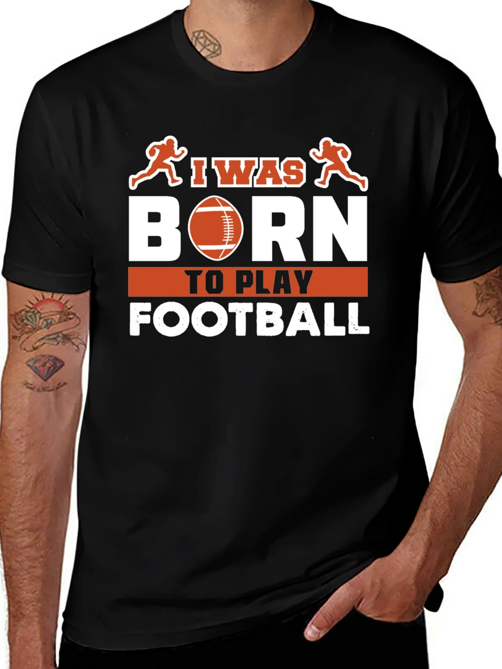 I Was Born To Play Football T-Shirt product image 1