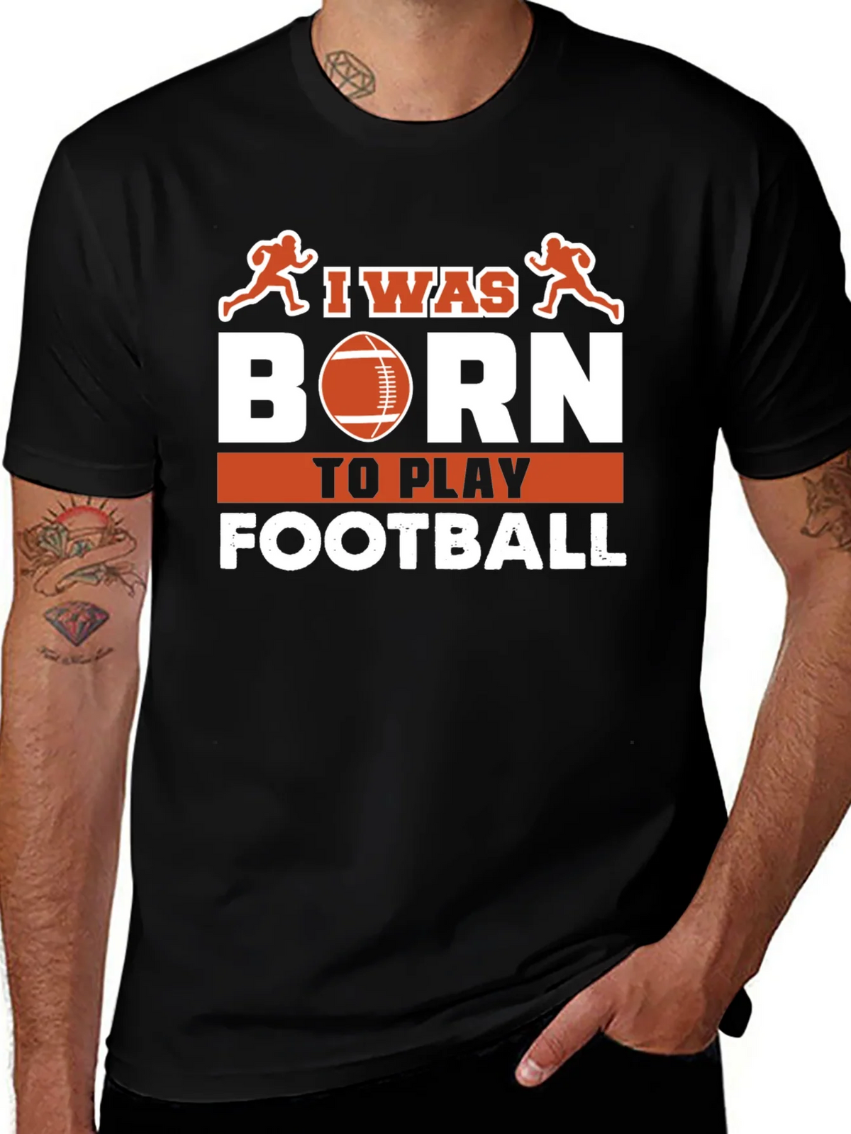 I Was Born To Play Football T-Shirt product image 1