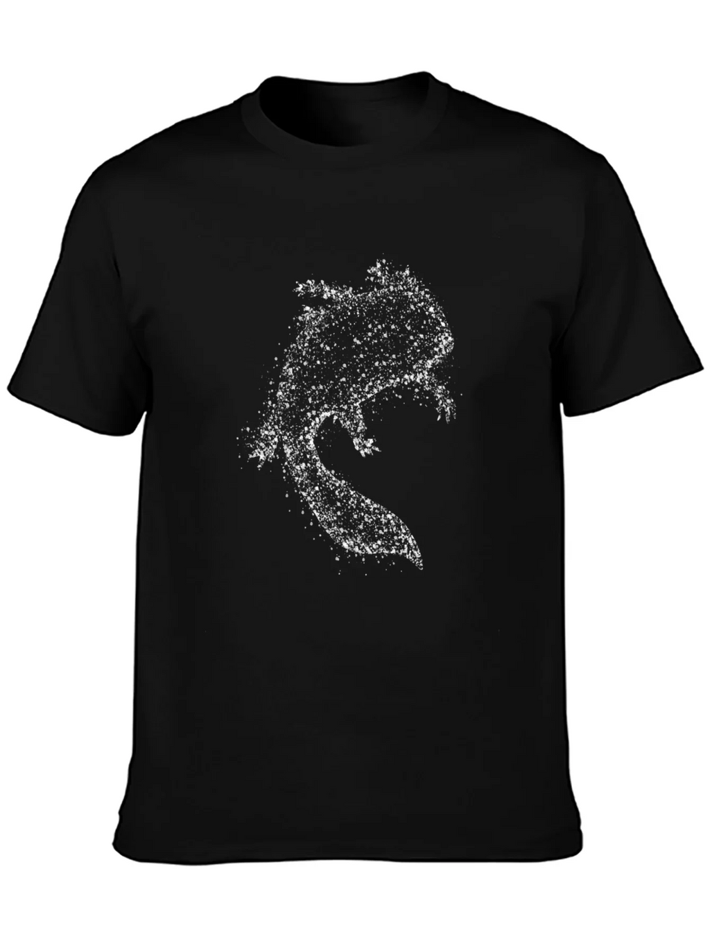 Distressed Axolotl Graphic Tee - Stylish Black T-Shirt product image 3