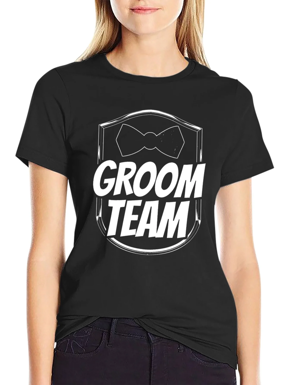 Groom Team T-Shirt - Black Wedding Party Tee product image 2