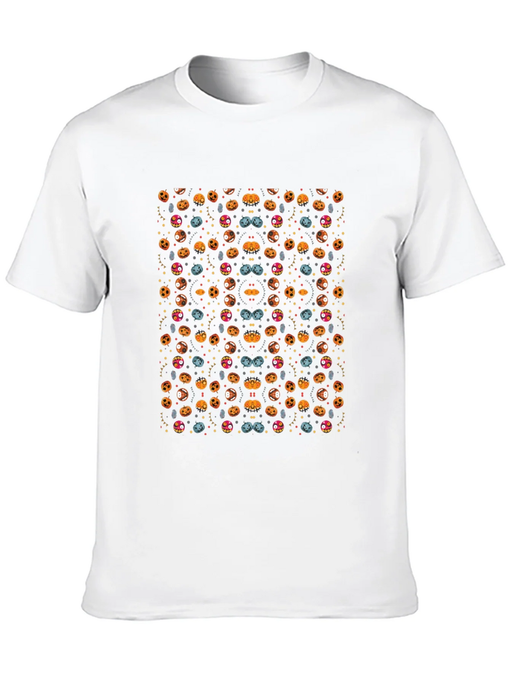Spooky Halloween Pattern Black T-Shirt product image 9
