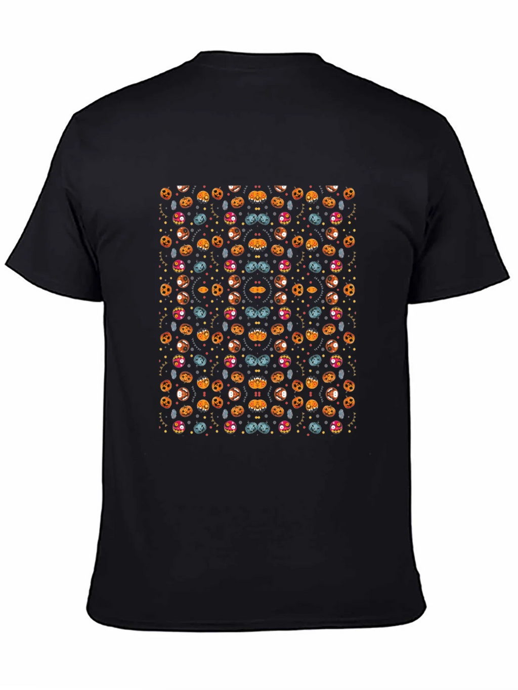 Spooky Halloween Pattern Black T-Shirt product image 4