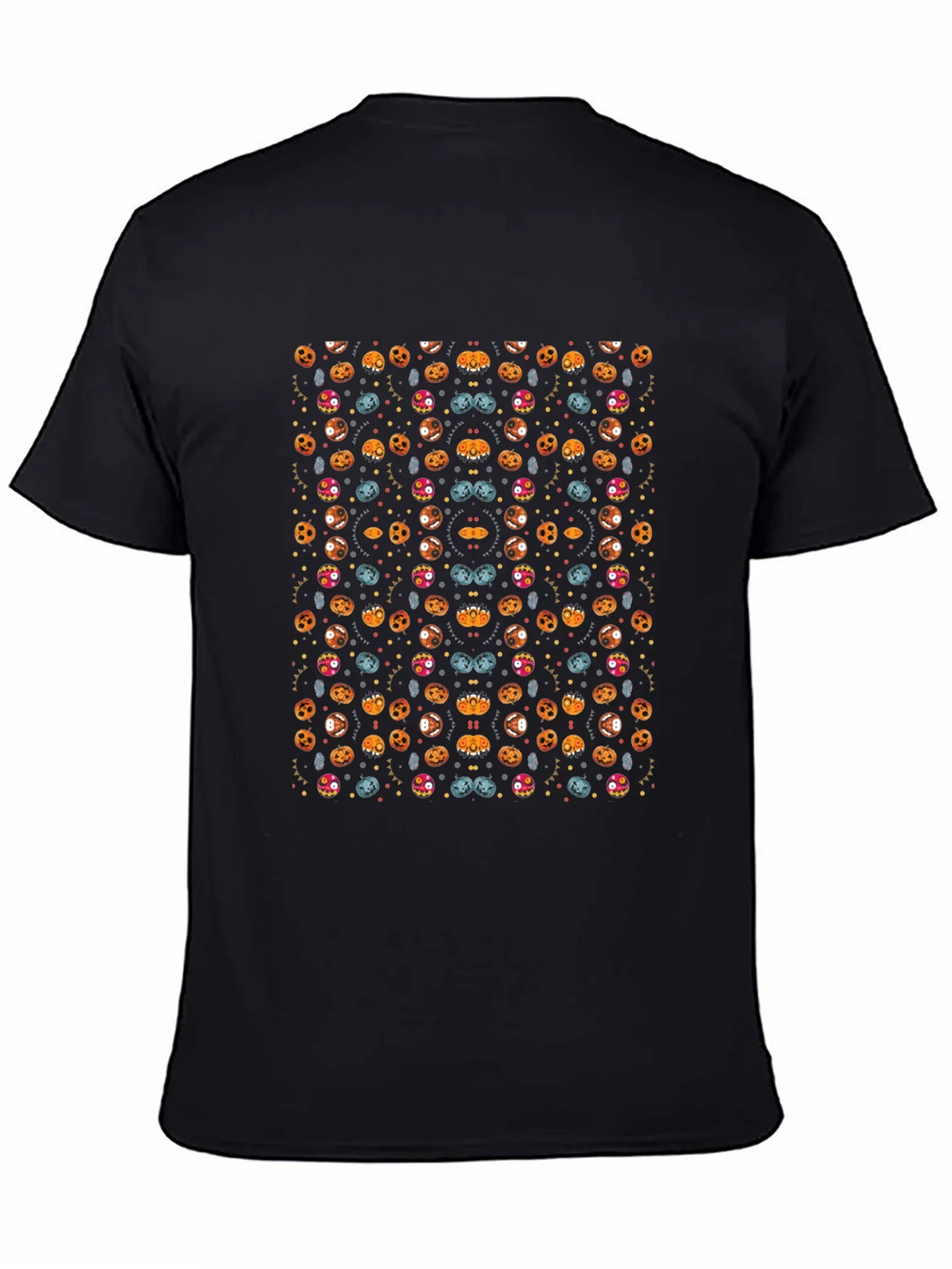 Spooky Halloween Pattern Black T-Shirt product image 4
