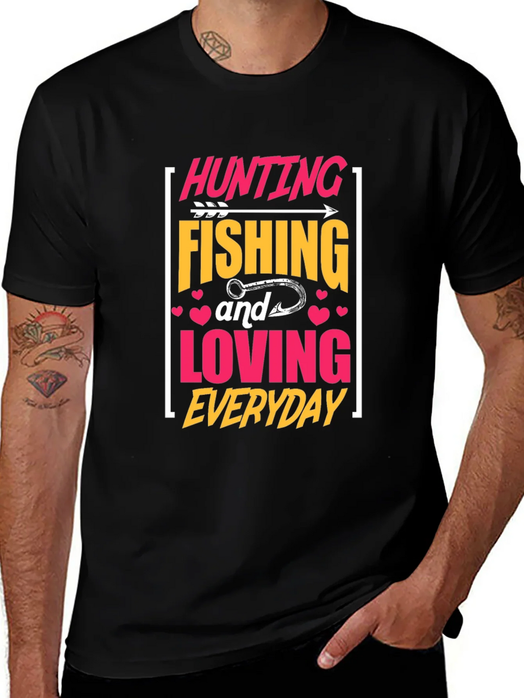 Hunting Fishing Loving Everyday Graphic Tee product image 1