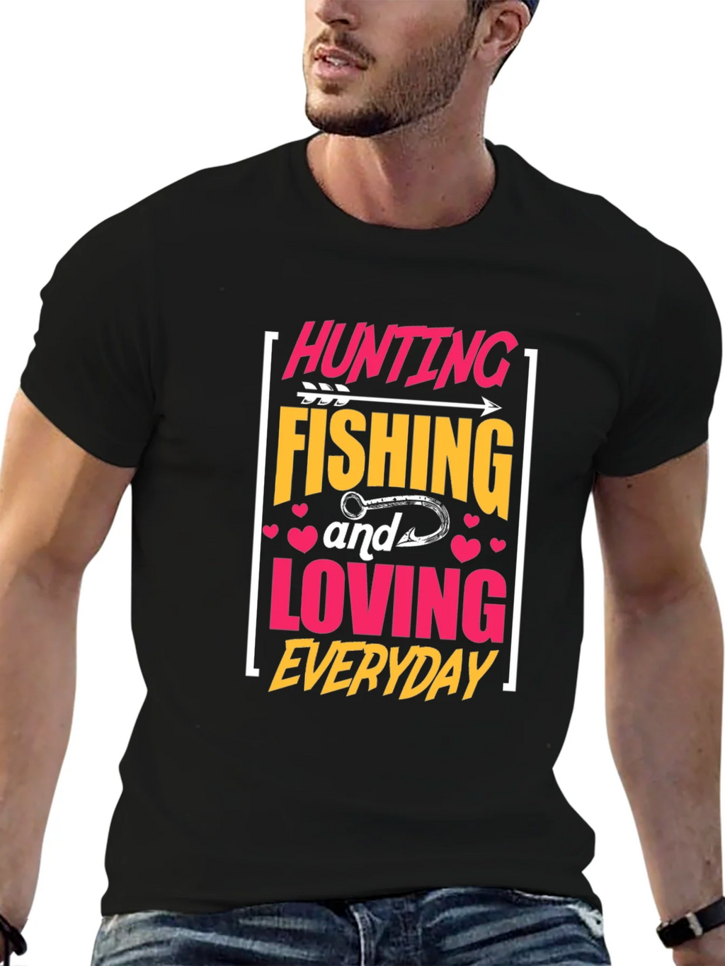 Hunting Fishing Loving Everyday Graphic Tee product image 6