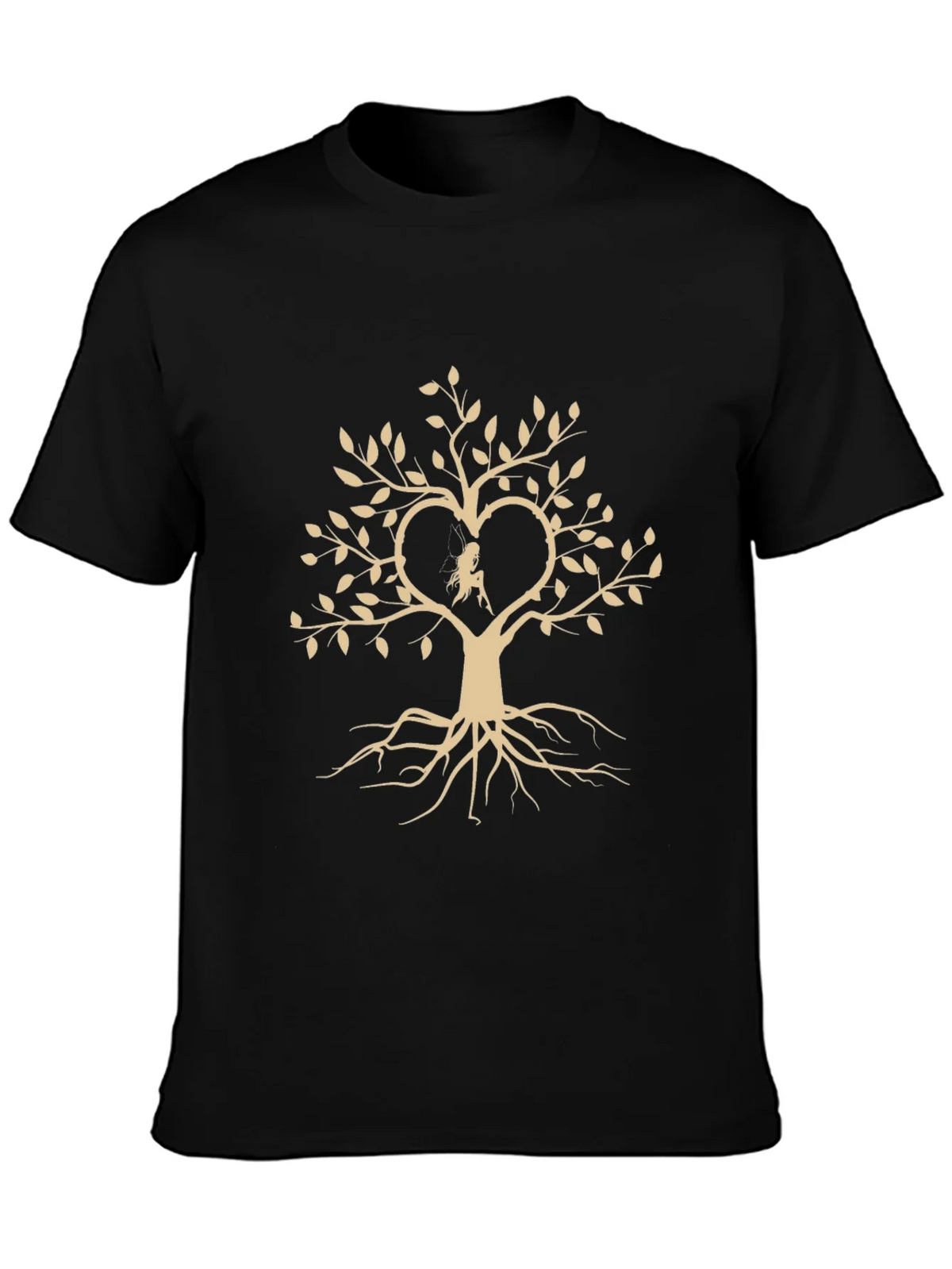 Tree of Life Graphic Tee - Black Cotton Blend T-Shirt product image 2