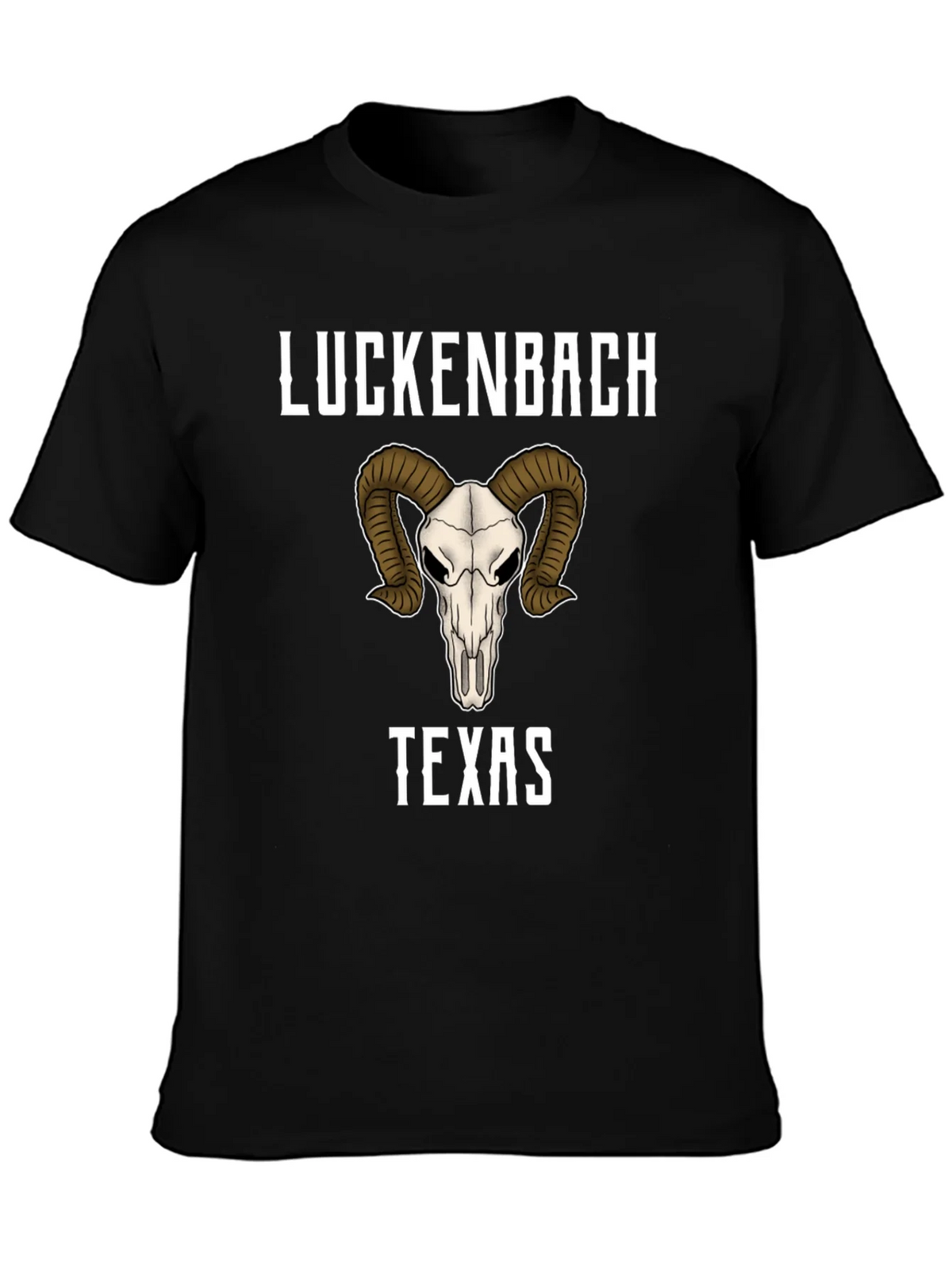 Luckenbach Texas Ram Skull Graphic T-Shirt product image 3