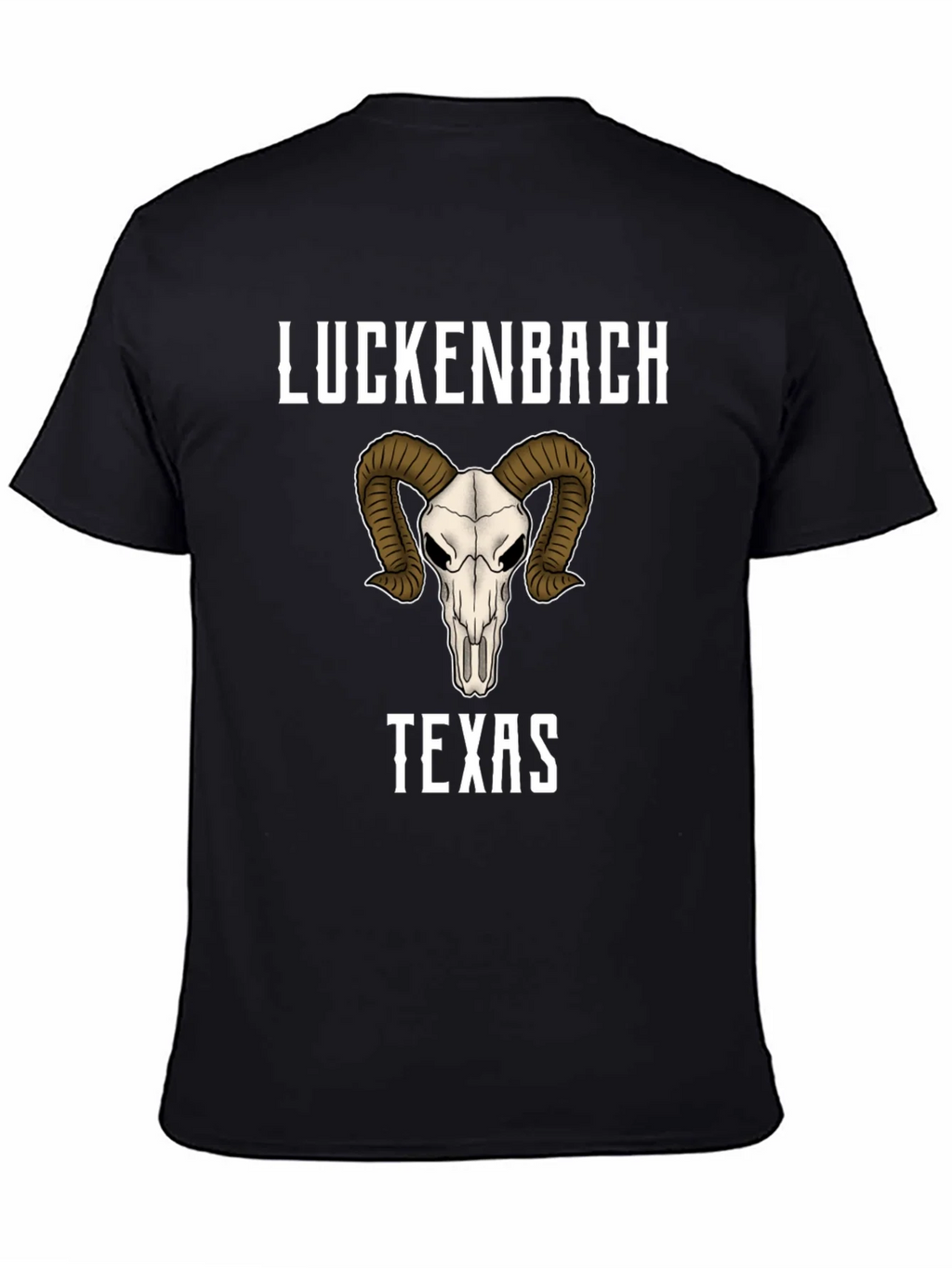 Luckenbach Texas Ram Skull Graphic T-Shirt product image 4