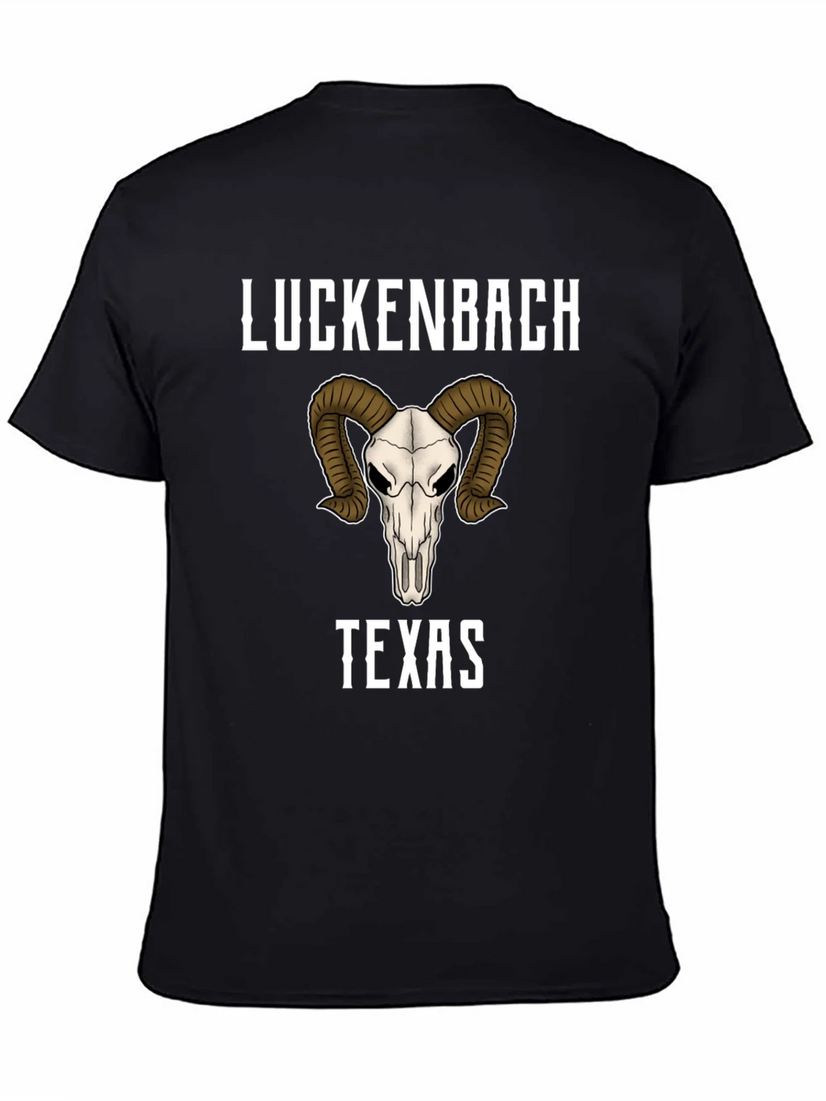 Luckenbach Texas Ram Skull Graphic T-Shirt product image 4