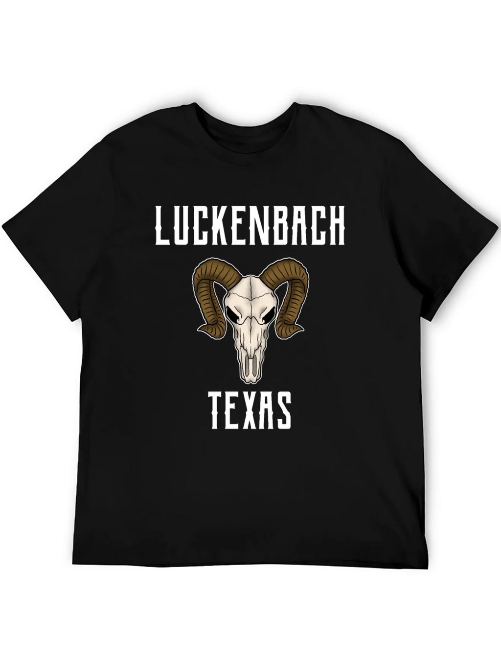Luckenbach Texas Ram Skull Graphic T-Shirt product image 5