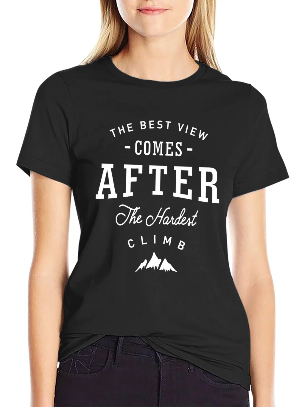 Motivational Climb T-Shirt - Best View After Hardest product image 2