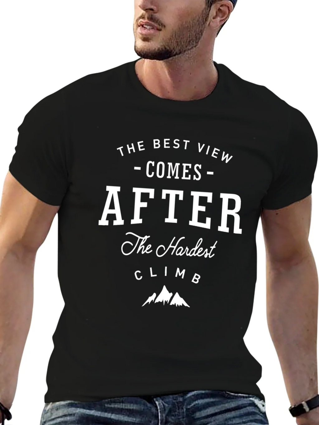 Motivational Climb T-Shirt - Best View After Hardest product image 6