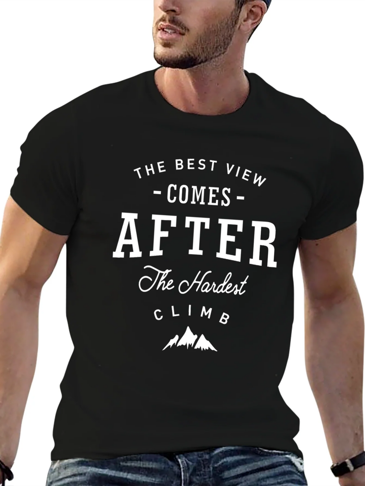 Motivational Climb T-Shirt - Best View After Hardest product image 6