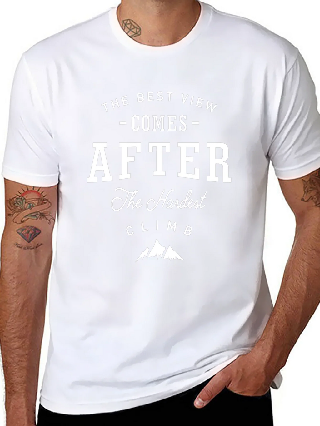 Motivational Climb T-Shirt - Best View After Hardest product image 7