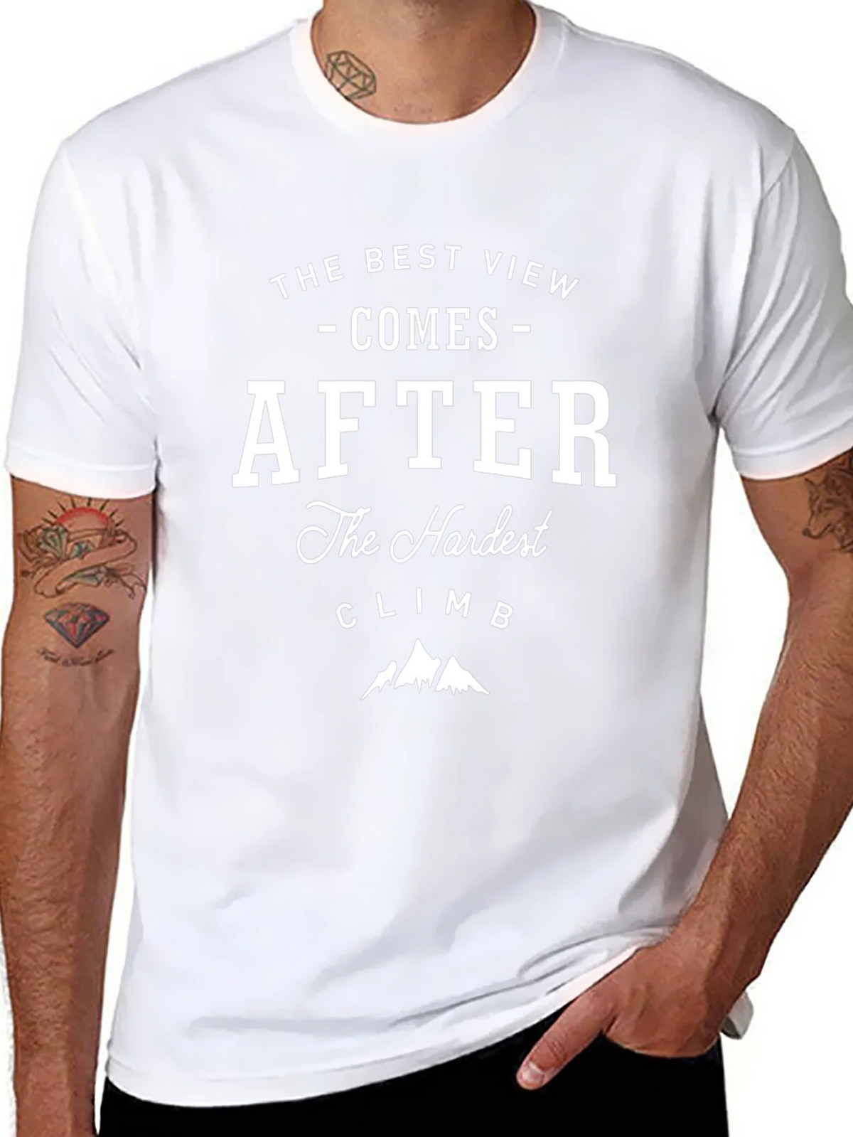 Motivational Climb T-Shirt - Best View After Hardest product image 7