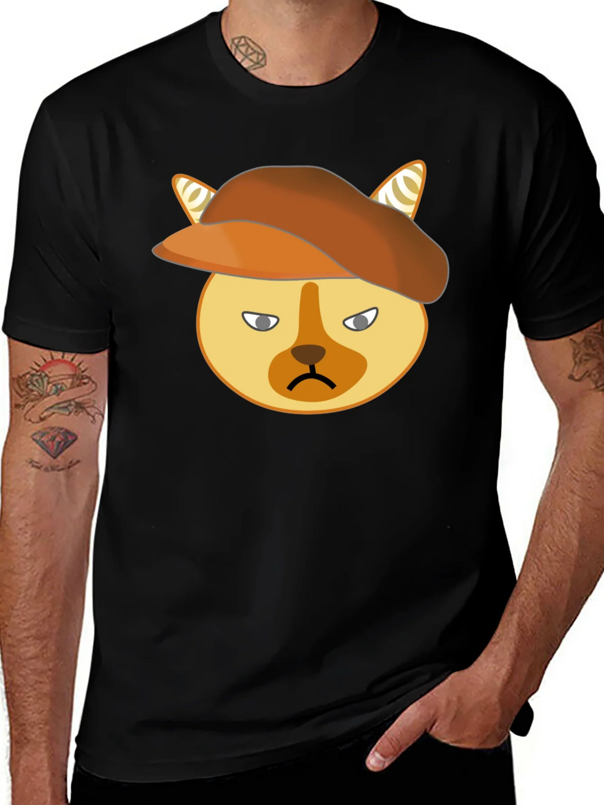 Grumpy Cat Beret T-Shirt - Unisex Cotton Tee product image 1