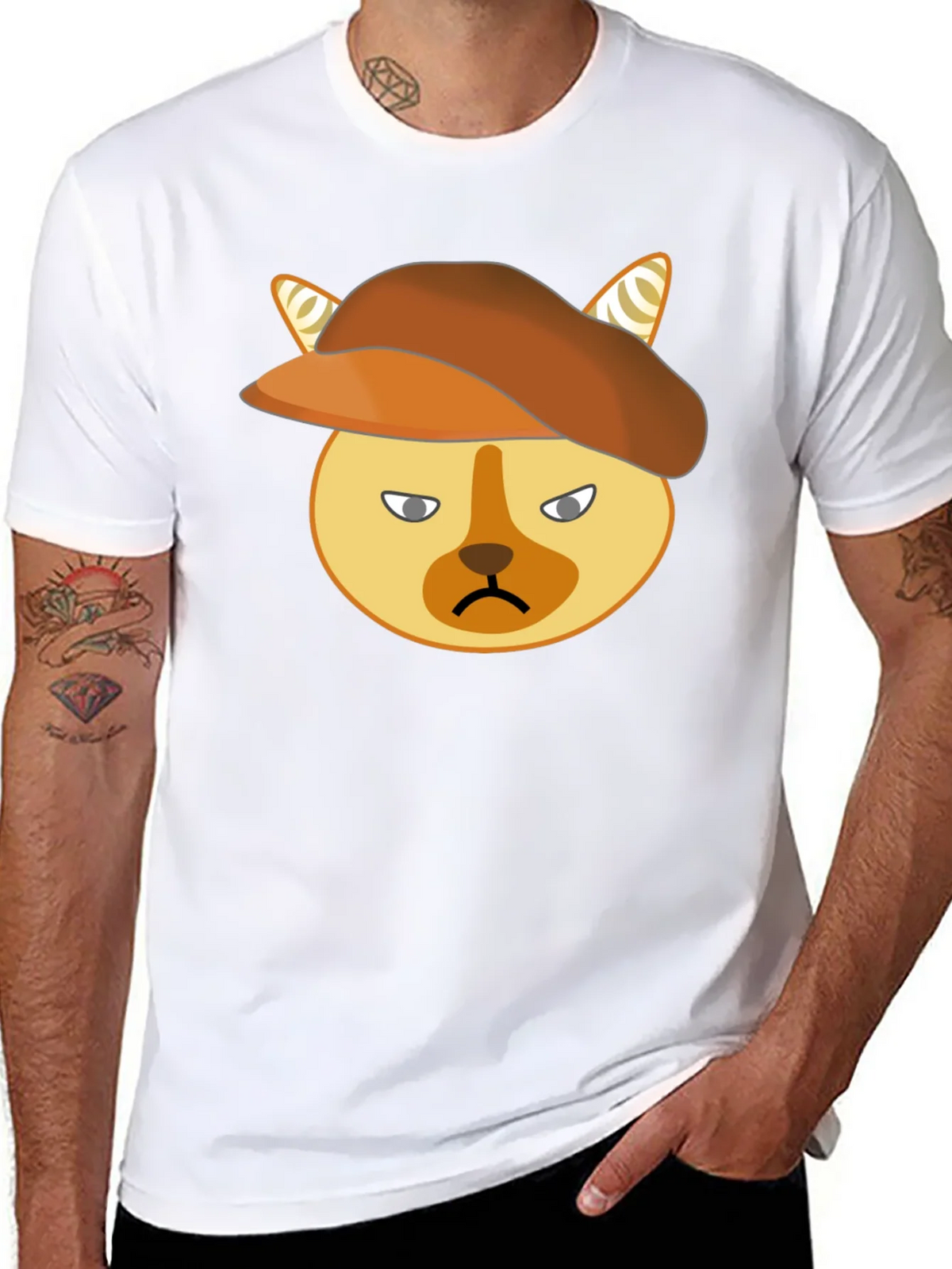 Grumpy Cat Beret T-Shirt - Unisex Cotton Tee product image 7