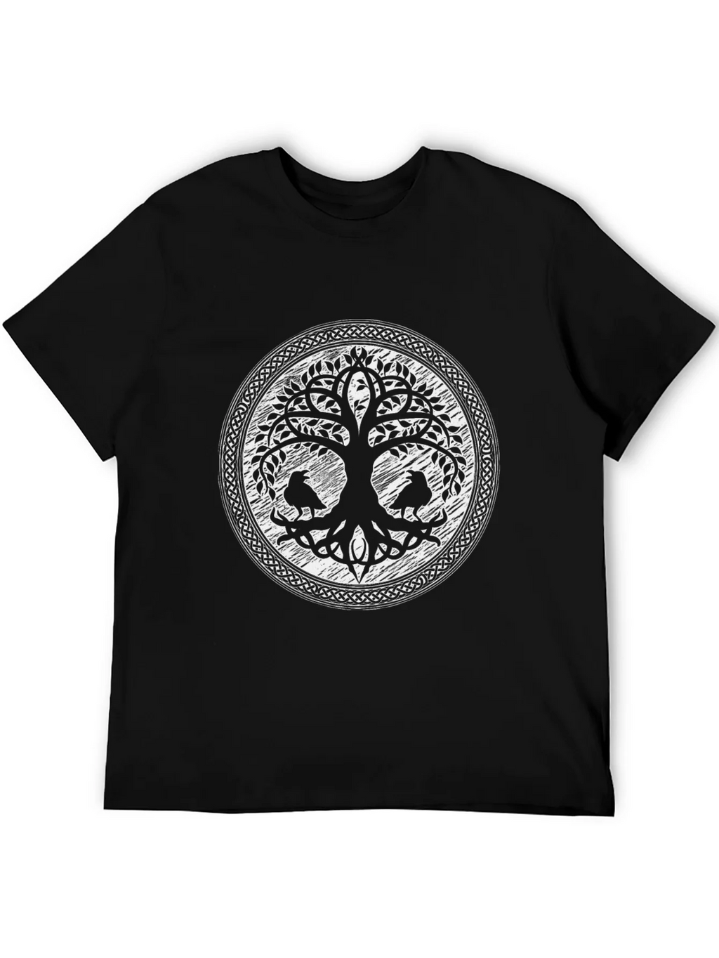Yggdrasil Tree of Life Raven Graphic T-Shirt product image 5