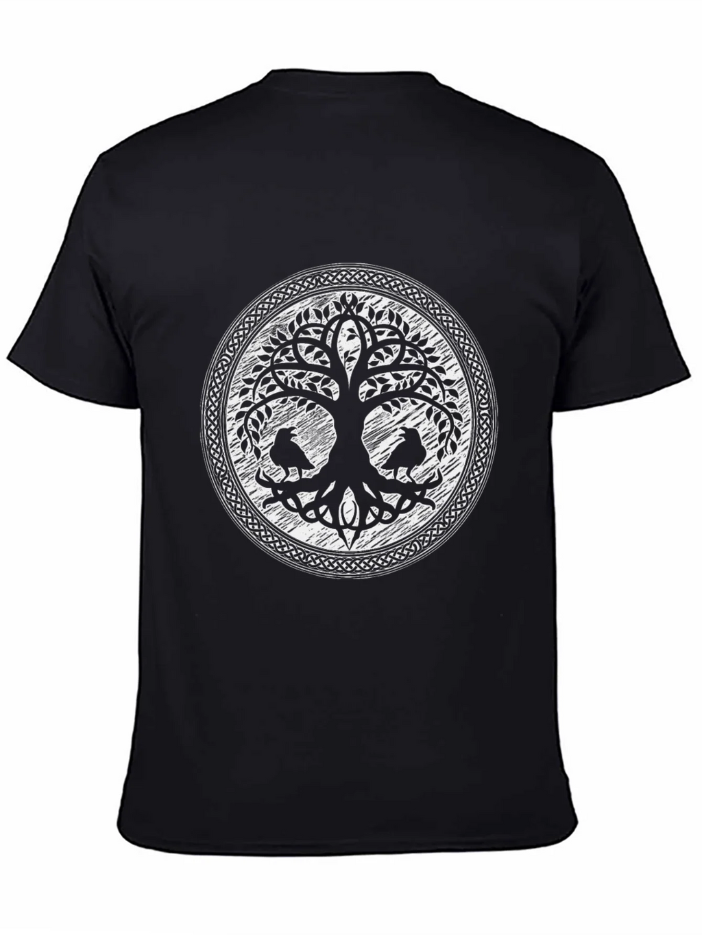Yggdrasil Tree of Life Raven Graphic T-Shirt product image 4