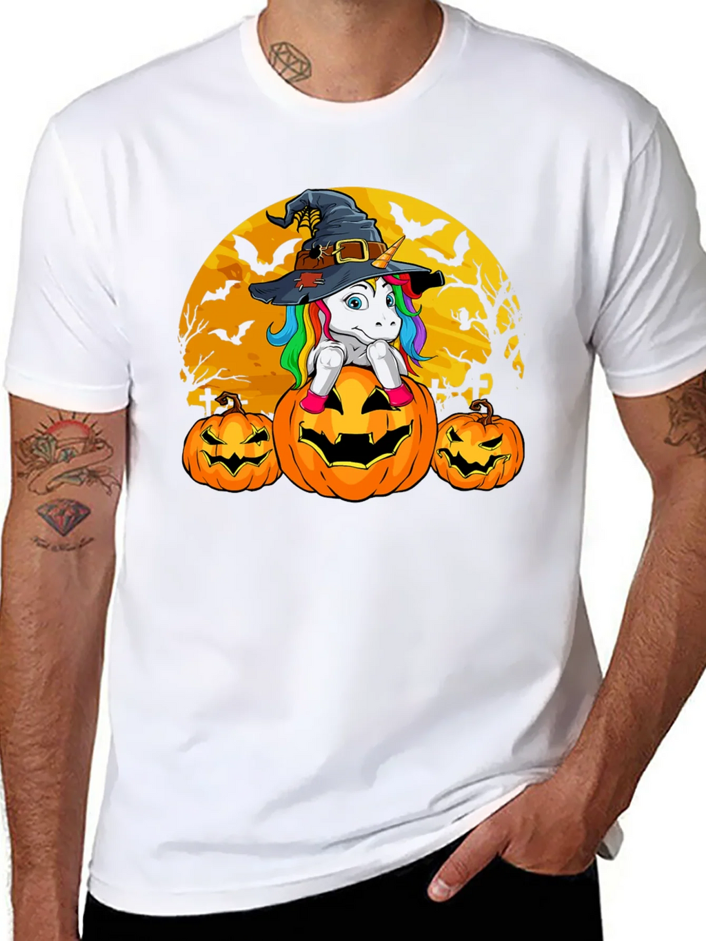 Halloween Unicorn Pumpkin T-Shirt product image 7