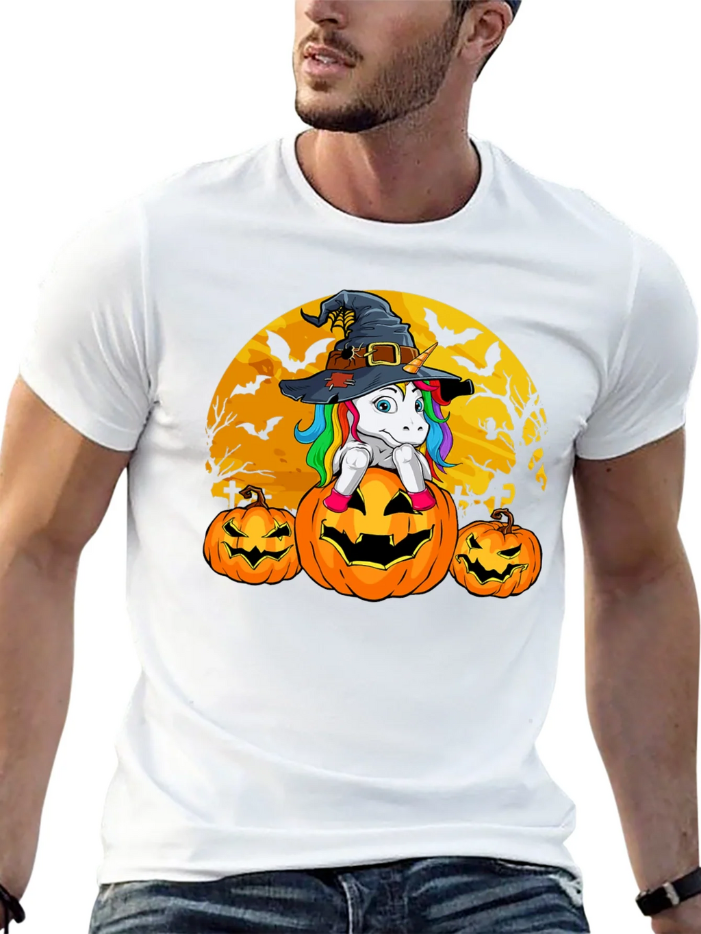 Halloween Unicorn Pumpkin T-Shirt product image 12