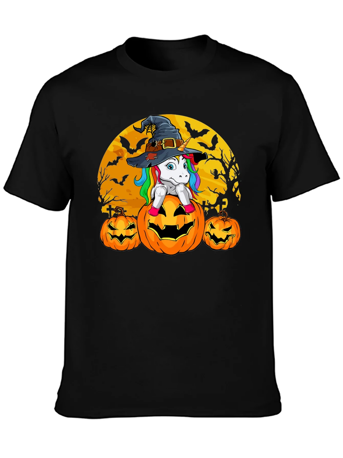 Halloween Unicorn Pumpkin T-Shirt product image 3