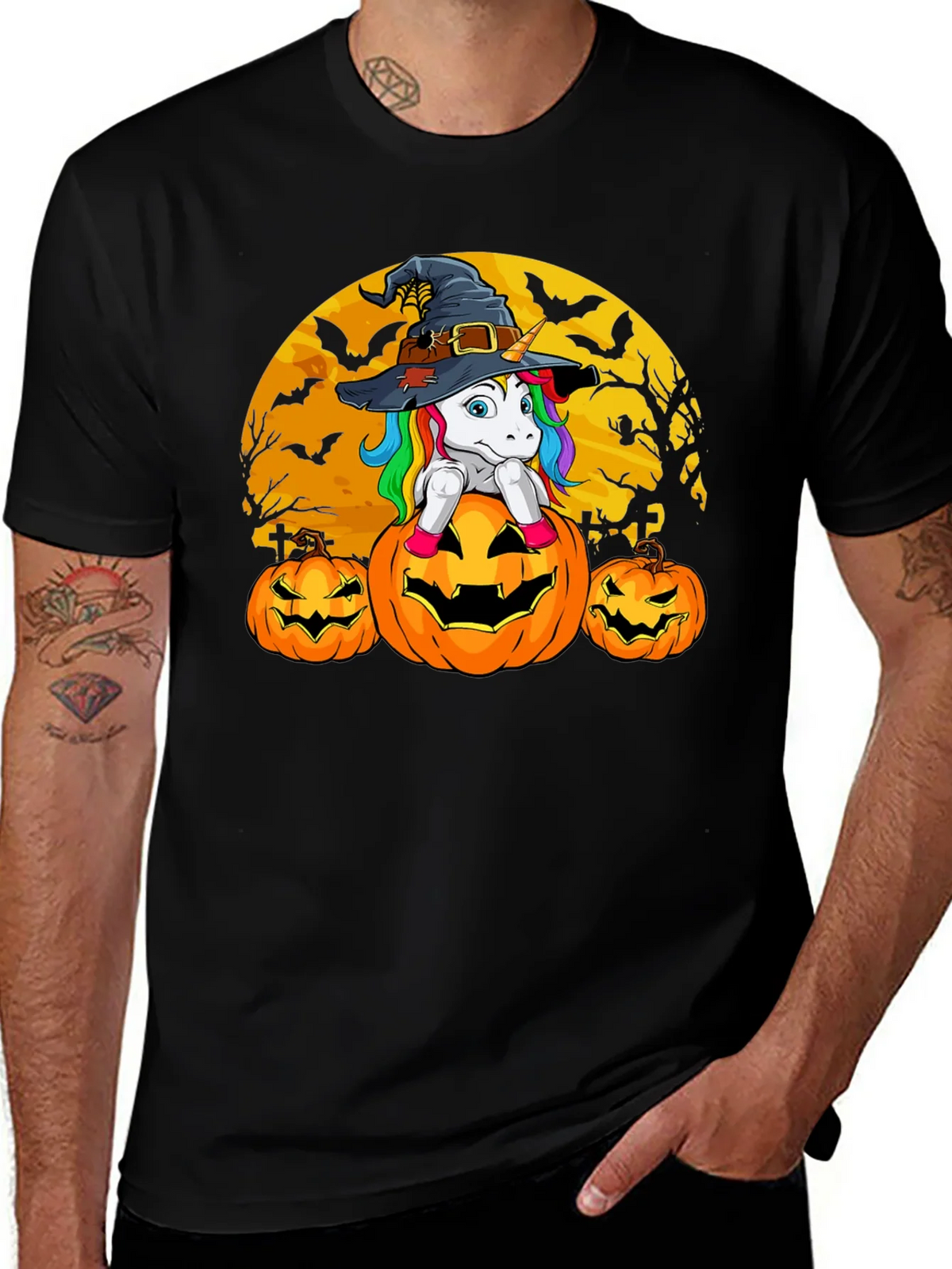 Halloween Unicorn Pumpkin T-Shirt product image 1