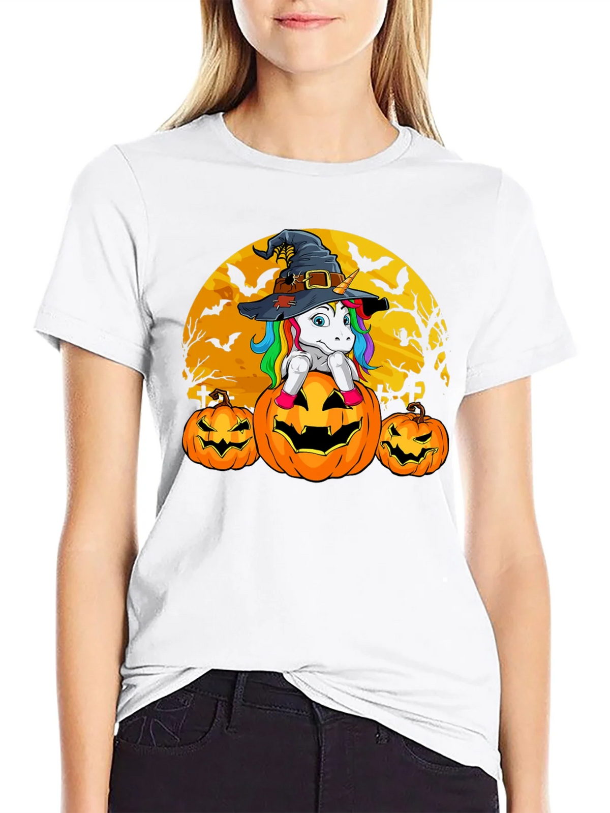 Halloween Unicorn Pumpkin T-Shirt product image 8