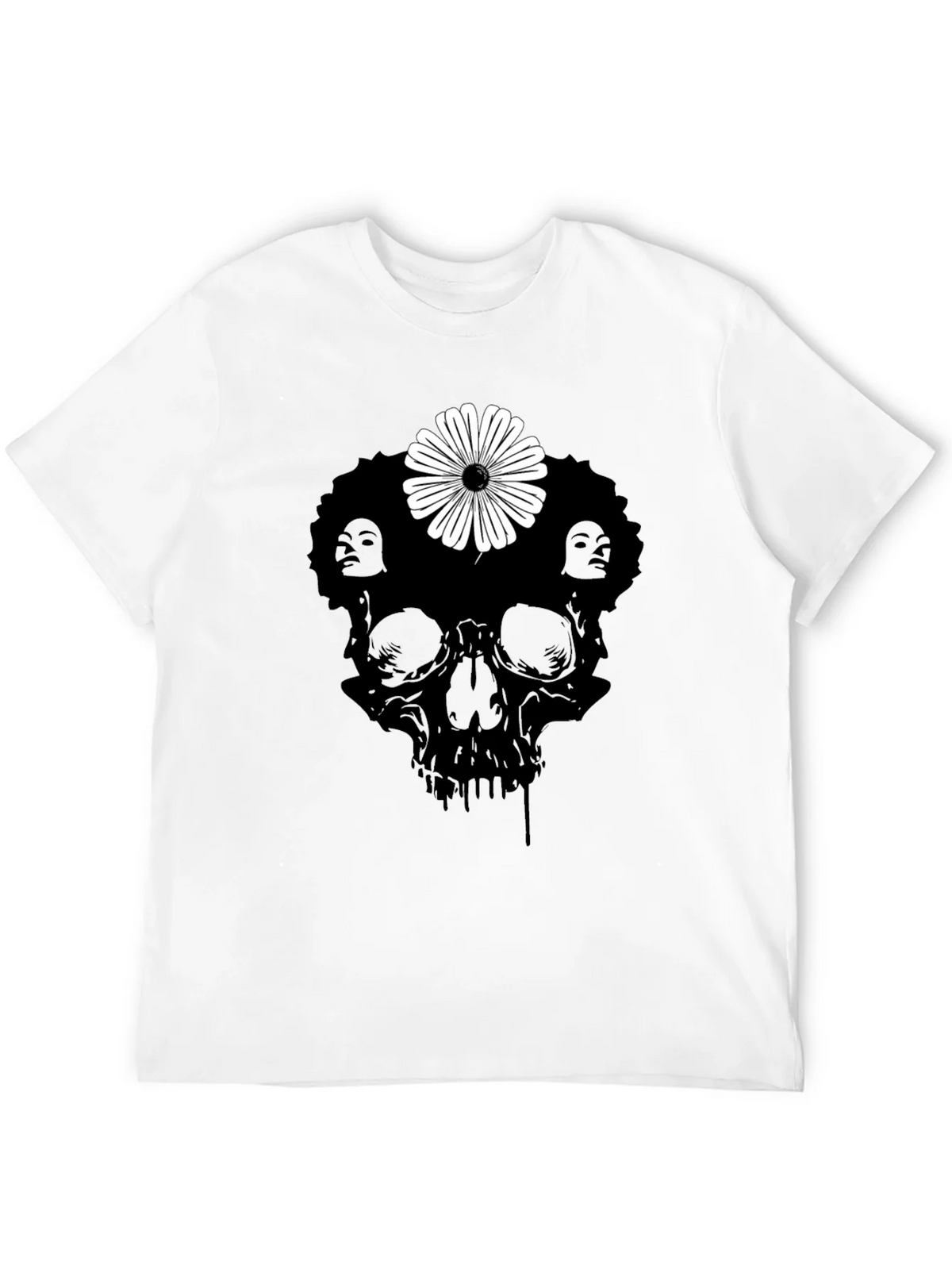 Skull Flower Graphic Tee - Stylish Black T-Shirt product image 11