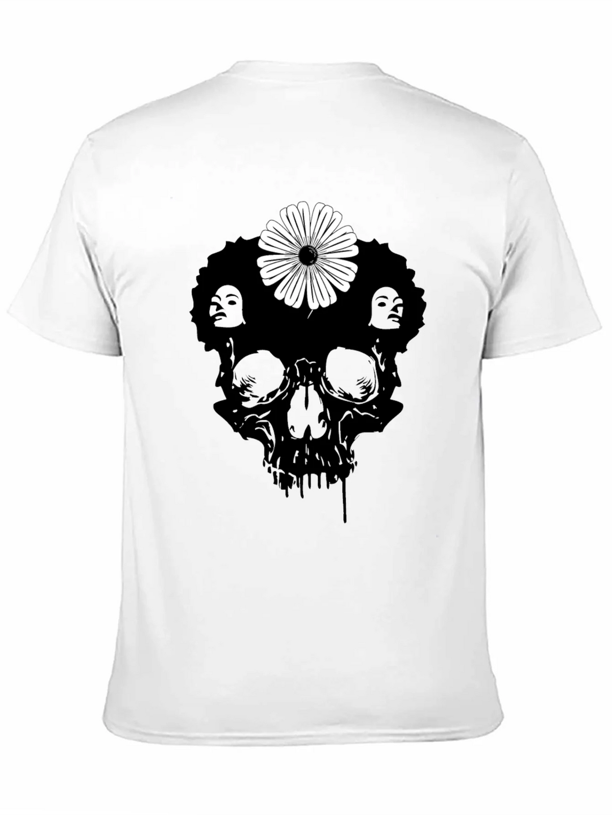 Skull Flower Graphic Tee - Stylish Black T-Shirt product image 10