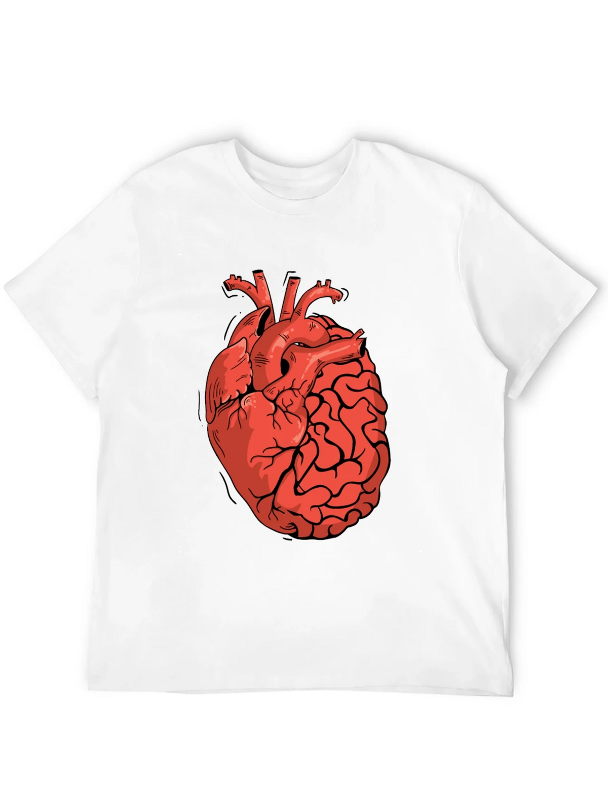 Heart-Brain Graphic Tee - Stylish Black T-Shirt product image 11
