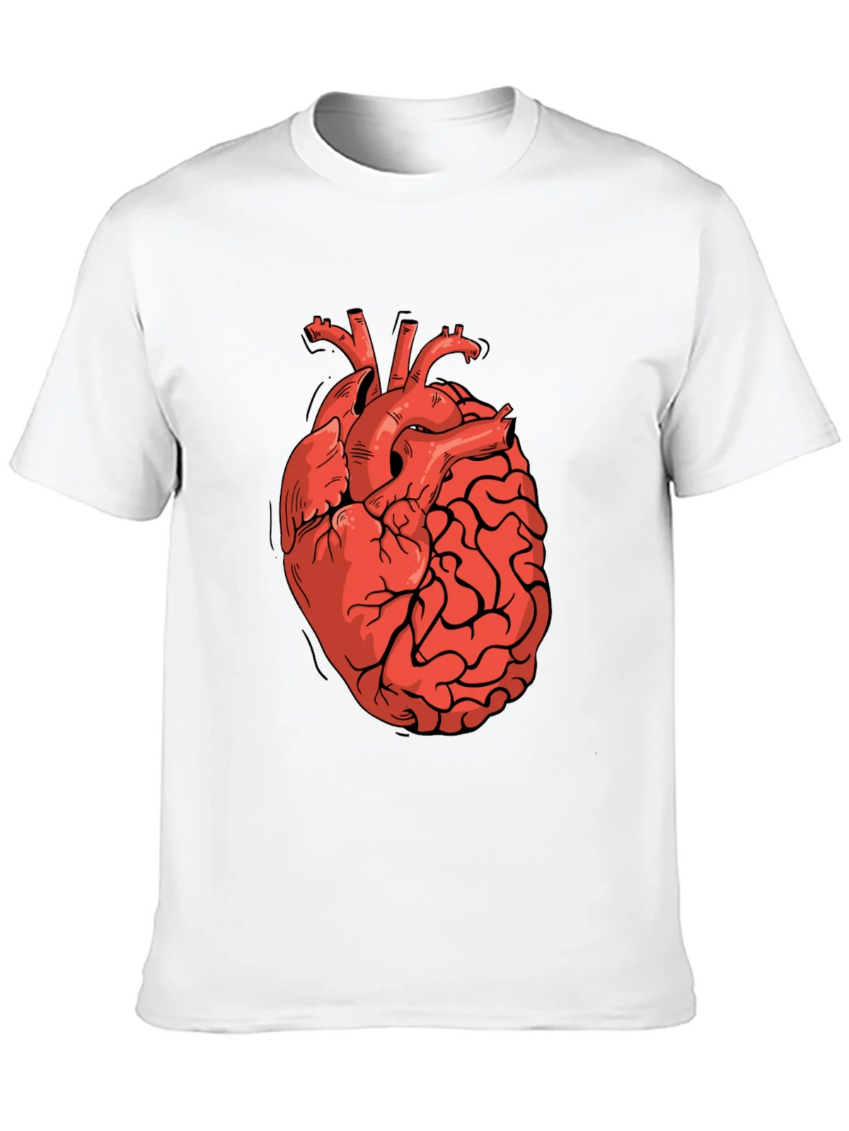 Heart-Brain Graphic Tee - Stylish Black T-Shirt product image 9