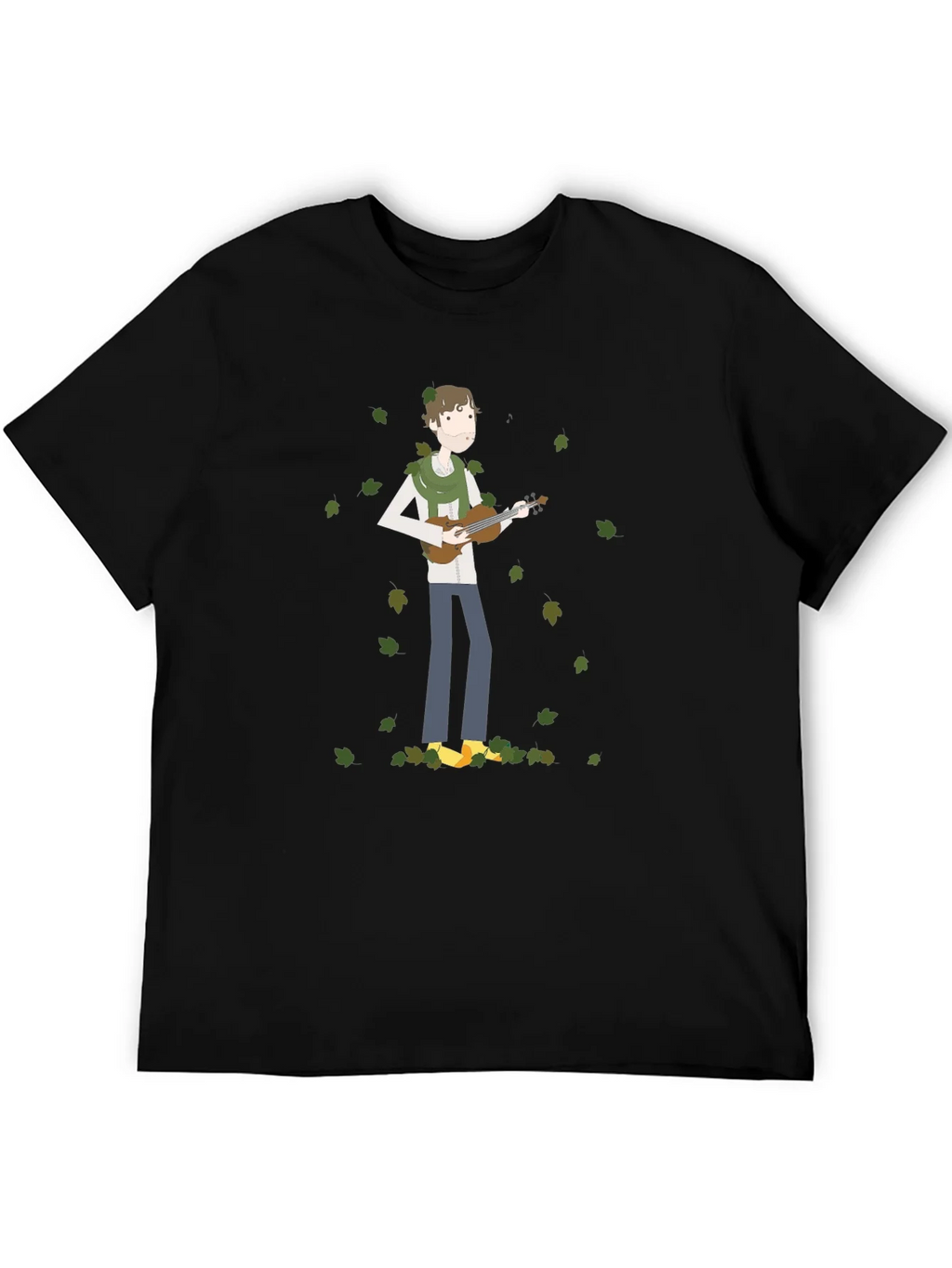 Whimsical Musician Black T-Shirt product image 5