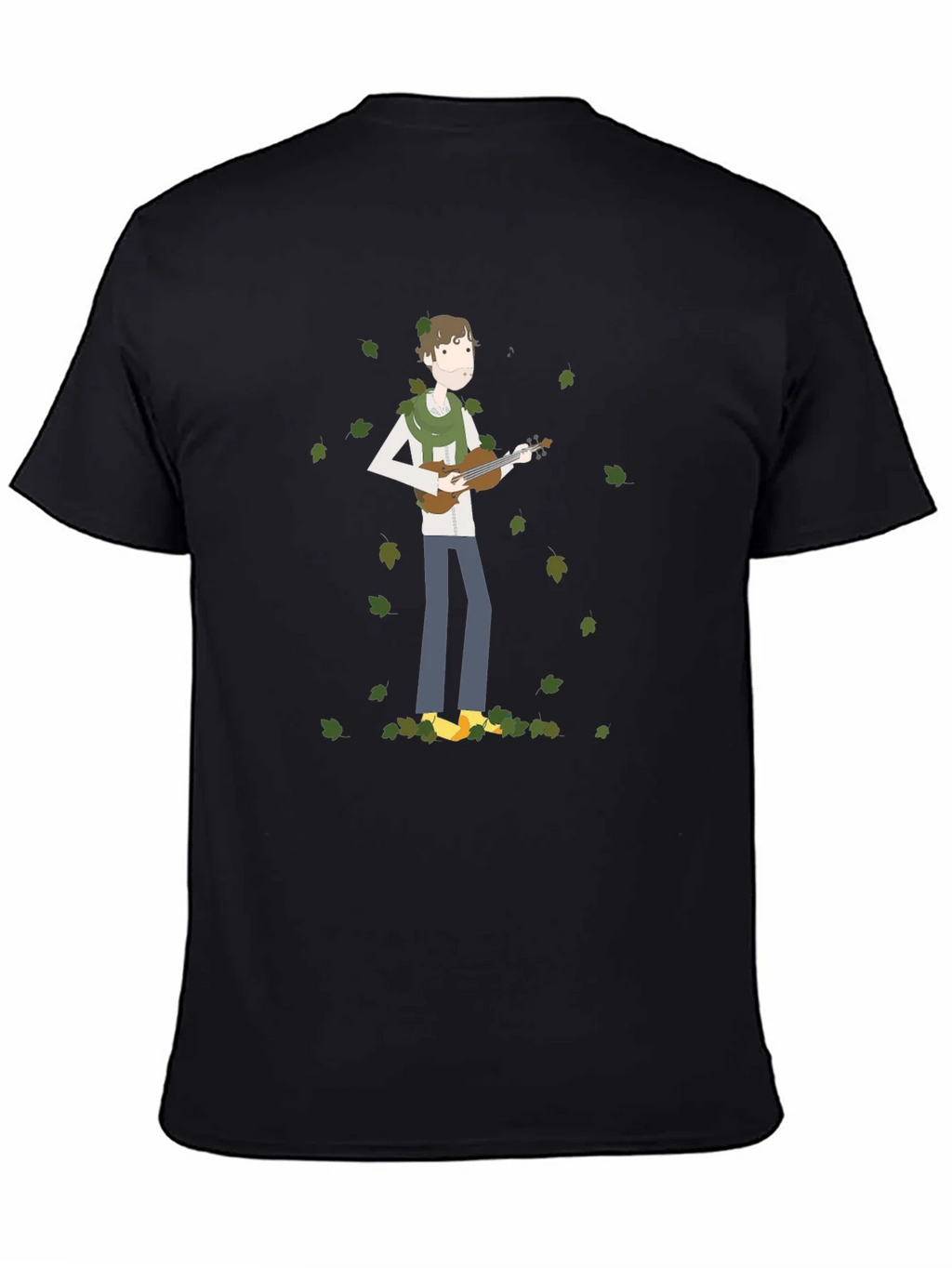 Whimsical Musician Black T-Shirt product image 4