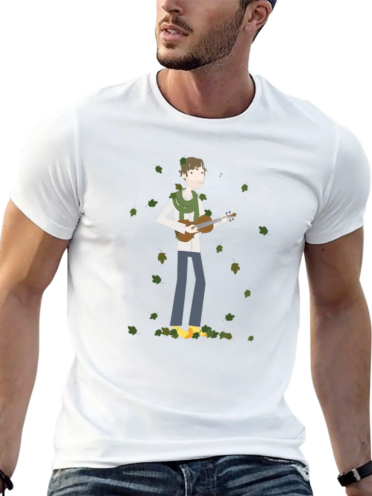 Whimsical Musician Black T-Shirt product image 12