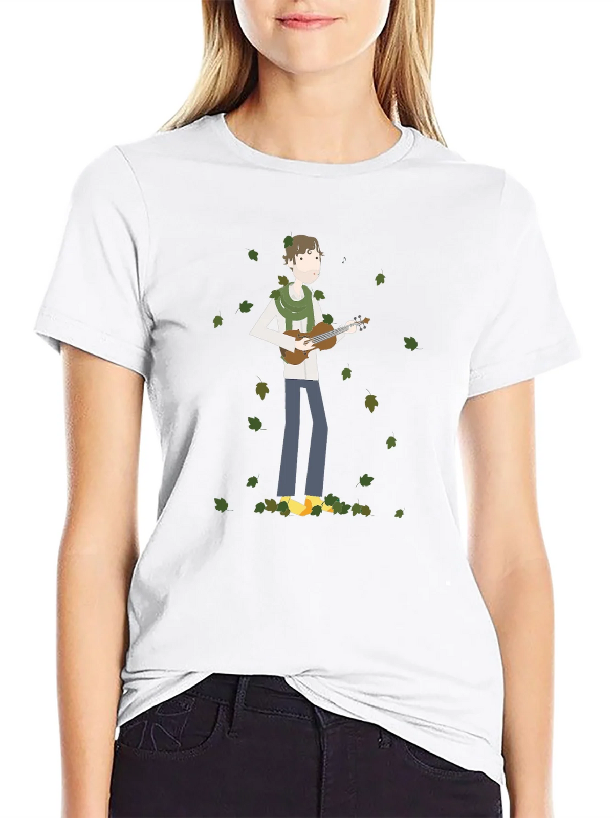 Whimsical Musician Black T-Shirt product image 8