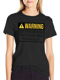 Warning Psychobiology T-Shirt product image 1