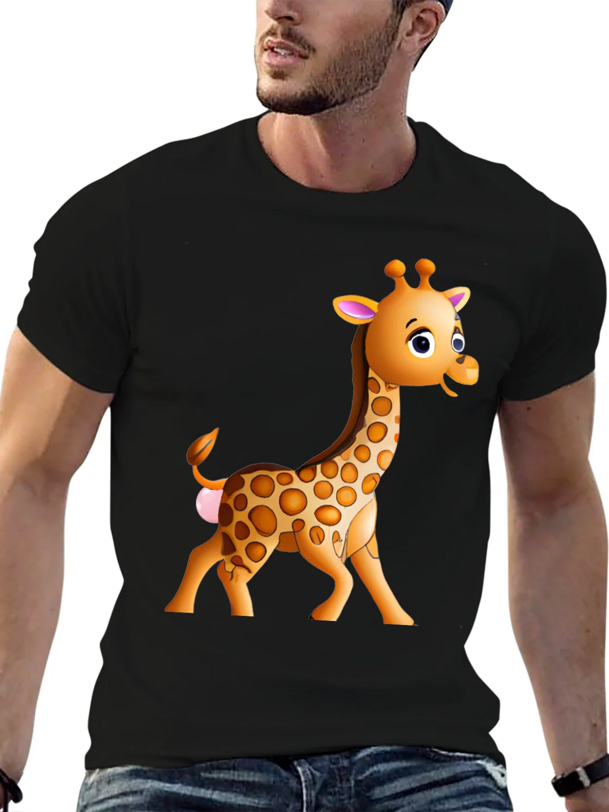 Cartoon Giraffe Graphic T-Shirt product image 6