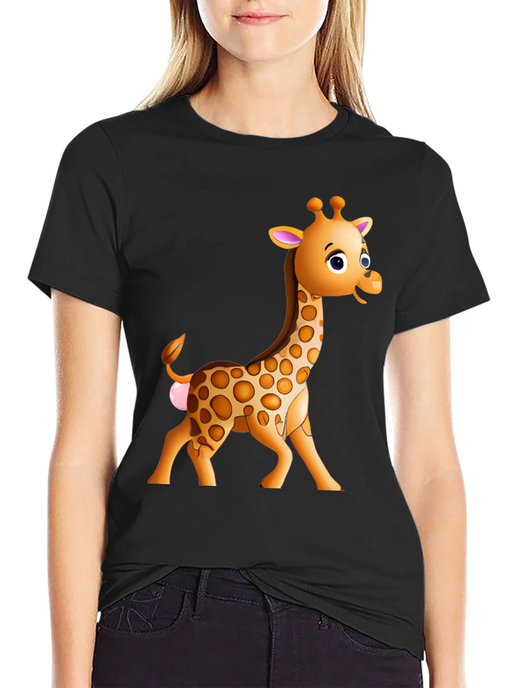Cartoon Giraffe Graphic T-Shirt product image 2