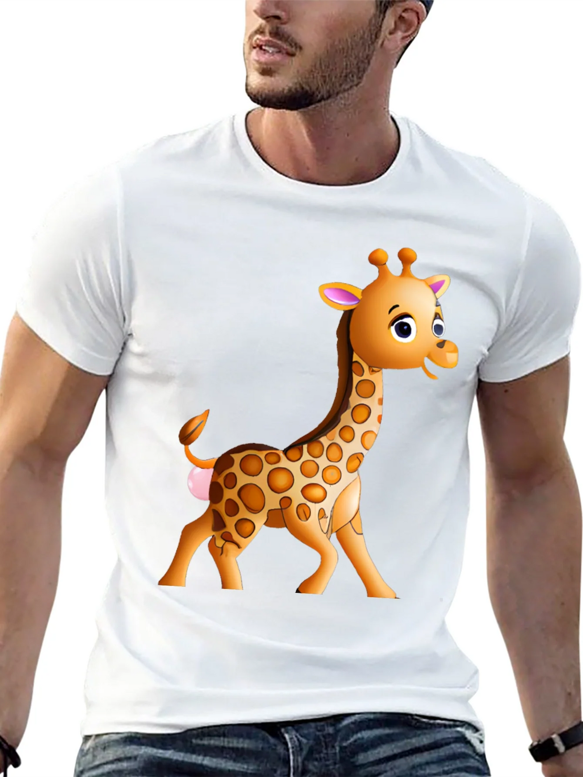 Cartoon Giraffe Graphic T-Shirt product image 12
