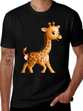 Cartoon Giraffe Graphic T-Shirt product image 1