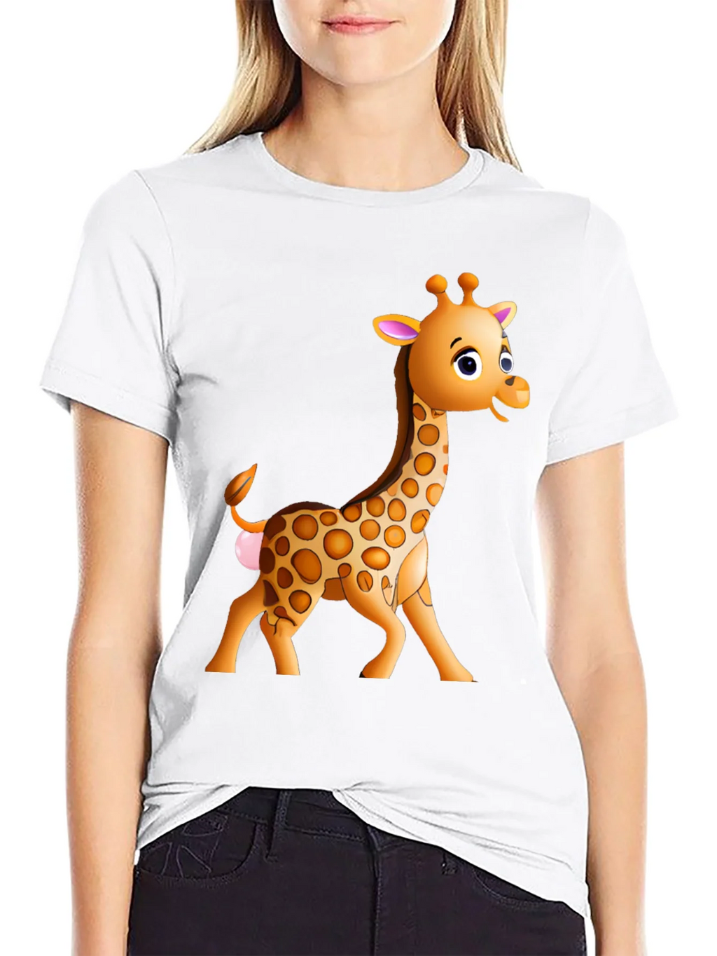 Cartoon Giraffe Graphic T-Shirt product image 8