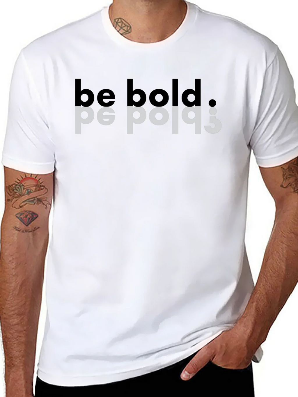 Be Bold Mirror Tee - Black Graphic T-Shirt product image 7