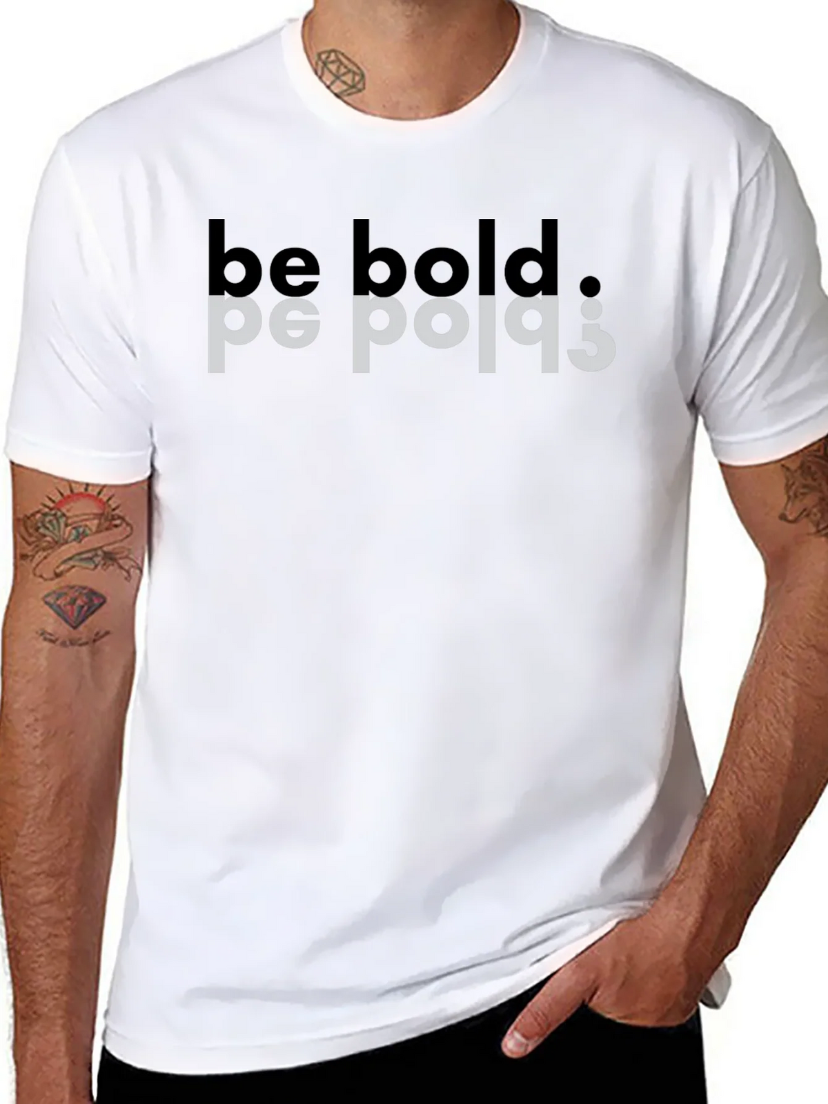 Be Bold Mirror Tee - Black Graphic T-Shirt product image 7