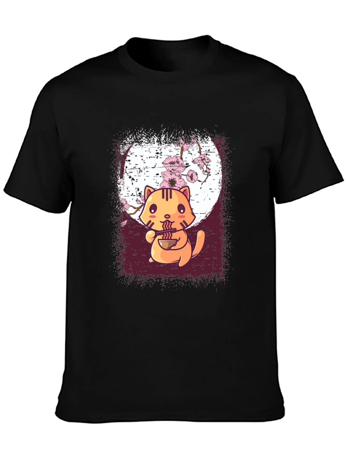 Ramen Cat Graphic Tee - Cute Anime Style product image 3