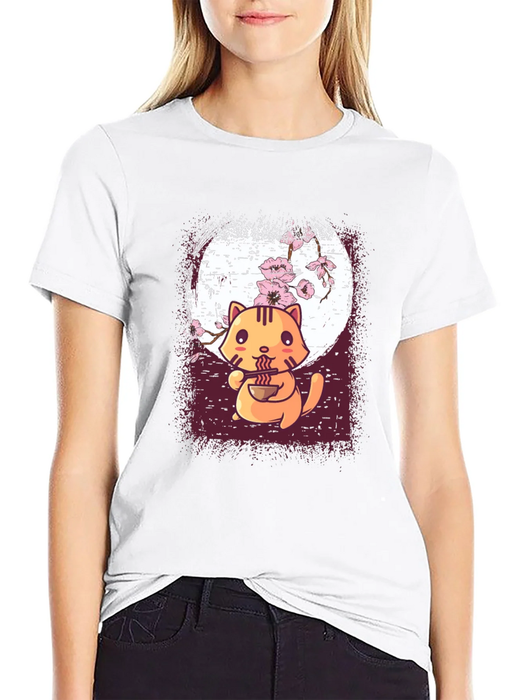 Ramen Cat Graphic Tee - Cute Anime Style product image 8