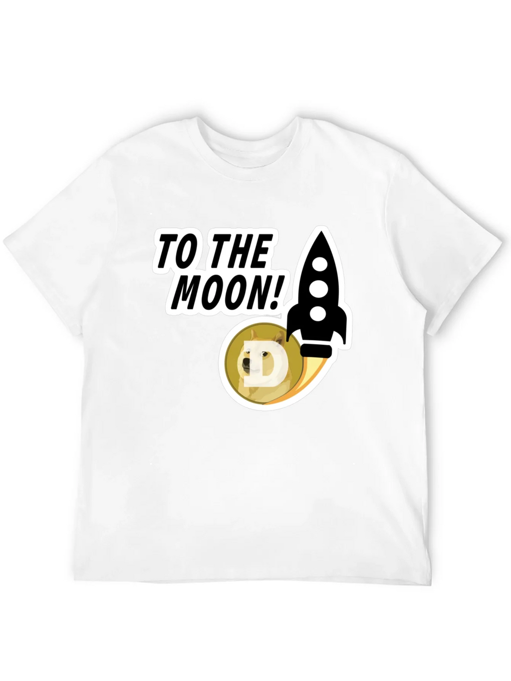 To the Moon! Doge Rocket Graphic Tee product image 11