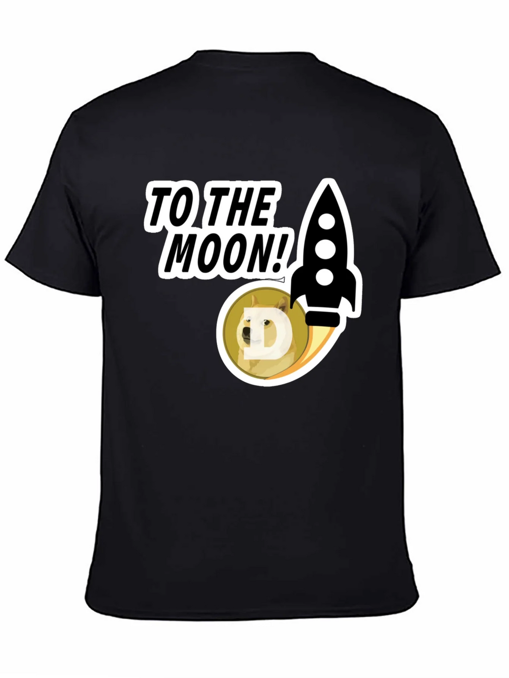 To the Moon! Doge Rocket Graphic Tee product image 4