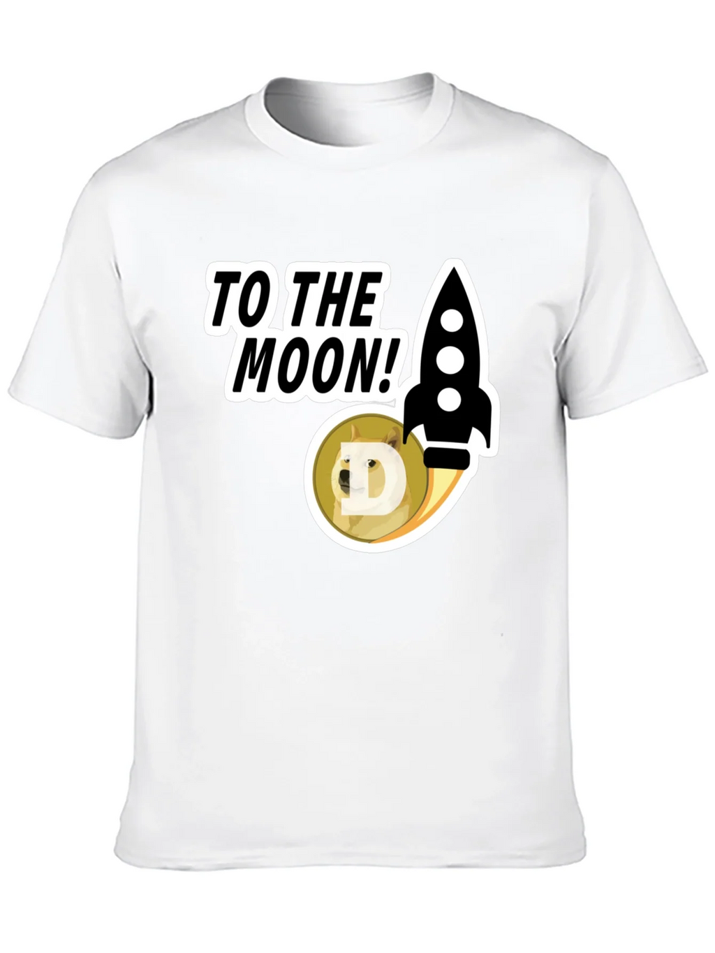 To the Moon! Doge Rocket Graphic Tee product image 9