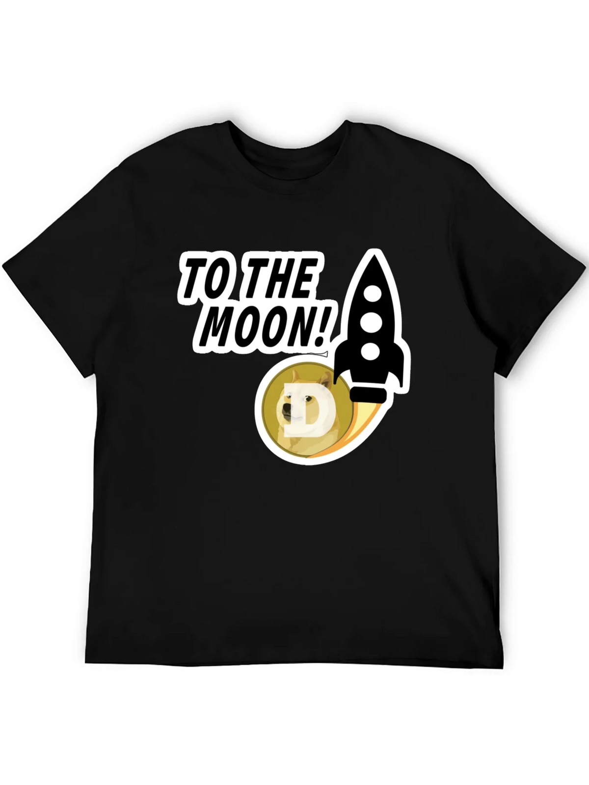 To the Moon! Doge Rocket Graphic Tee product image 5